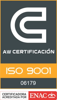 Certificación AW para norma UNE-EN ISO 9001:2015 - Redes de seguridad y redes de protección VISORNETS